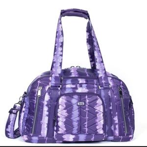 Lug Propeller 2 Overnight Tote Crossbody Bag NWT Shibori Purple